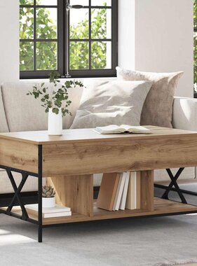 VidaXL Salontafel artisanaal eikenkleurig 100 x 55 x 50 cm