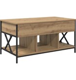 VidaXL Salontafel artisanaal eikenkleurig 100 x 55 x 50 cm