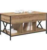 VidaXL Salontafel artisanaal eikenkleurig 100 x 55 x 50 cm