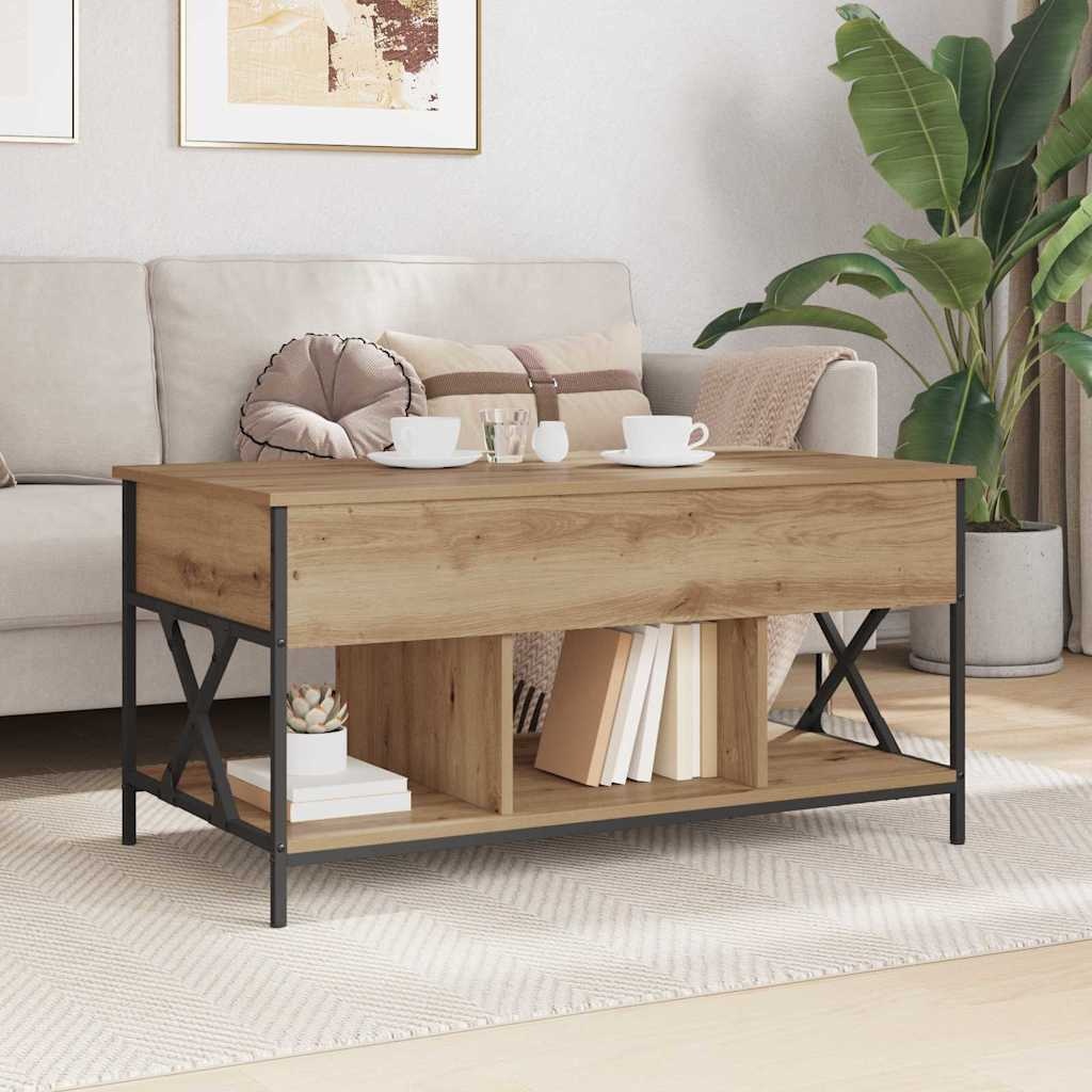VidaXL Salontafel artisanaal eikenkleurig 100 x 55 x 50 cm