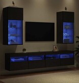 VidaXL Wandgemonteerde TV-kasten 2 pcs Zwart Eiken 40,5 x 30 x 90 cm