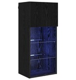 VidaXL Wandgemonteerde TV Kast Zwart Eiken 40,5 x 30 x 90 cm