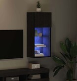 VidaXL Wandgemonteerde TV Kast Zwart Eiken 40,5 x 30 x 90 cm