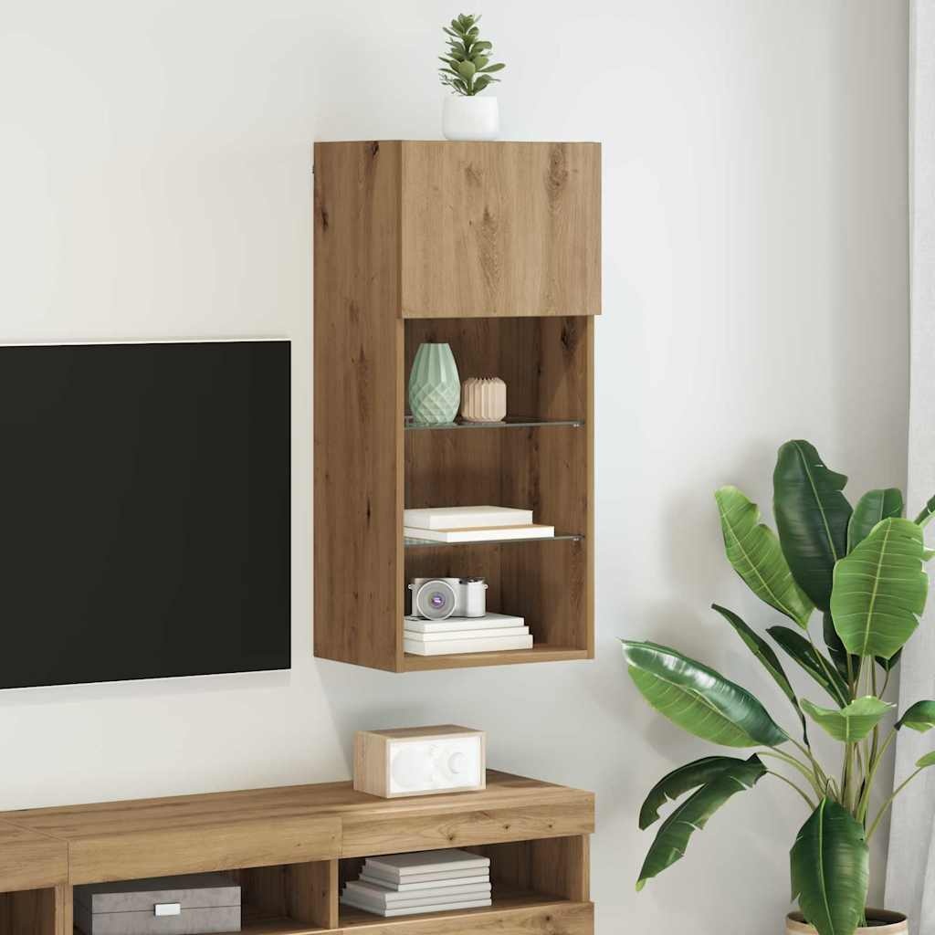 VidaXL Wandgemonteerde TV Kast Artisan Eiken 40,5 x 30 x 90 cm