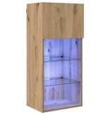 VidaXL Wandgemonteerde TV Kast Artisan Eiken 40,5 x 30 x 90 cm