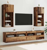 VidaXL Wandgemonteerde TV-kasten 2 pcs Oud Hout 40,5 x 30 x 90 cm