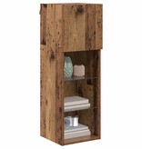 VidaXL Wandgemonteerde TV-kasten 2 pcs Oud Hout 30,5 x 30 x 90 cm