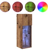 VidaXL Wandgemonteerde TV-kasten 2 pcs Oud Hout 30,5 x 30 x 90 cm