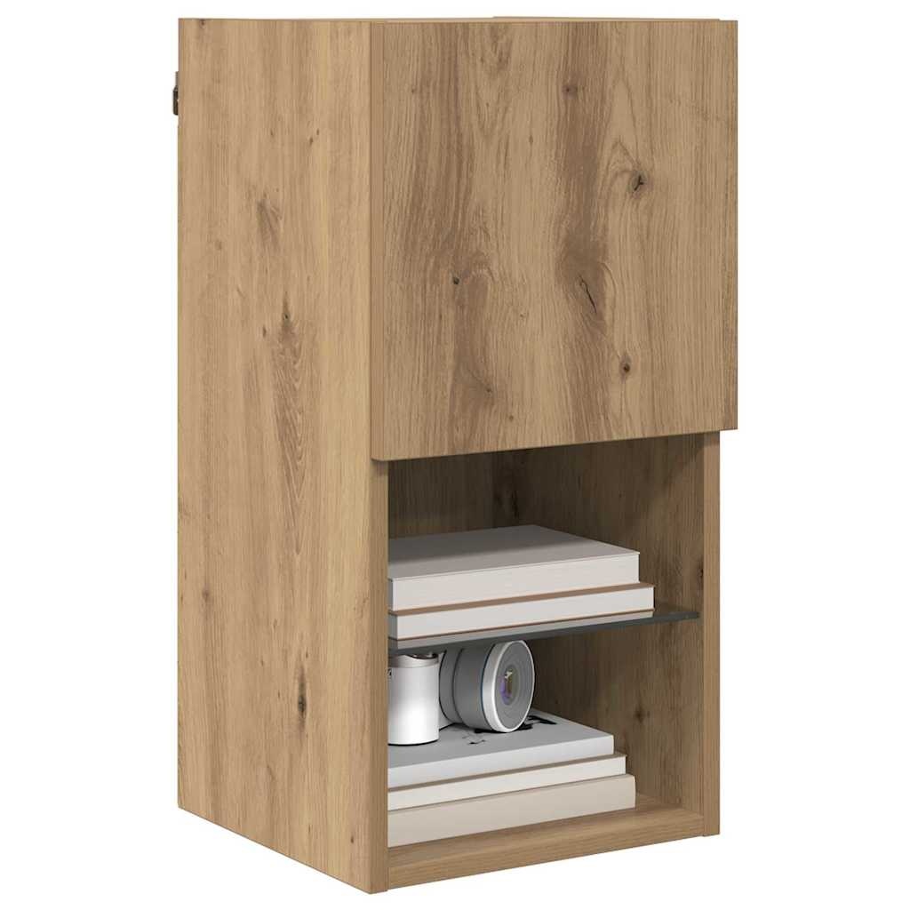 VidaXL Wandgemonteerde TV-kasten 2 pcs Artisan Eiken 30,5 x 30 x 60 cm