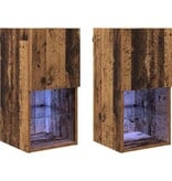 VidaXL Wandgemonteerde TV-kasten 2 pcs Oud Hout 30,5 x 30 x 60 cm