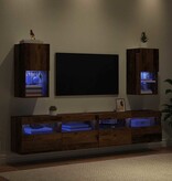 VidaXL Wandgemonteerde TV-kasten 2 pcs Oud Hout 30,5 x 30 x 60 cm