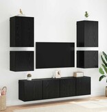 VidaXL TV Wandkast Zwart Eiken 40,5x30x40cm Bewerkt hout