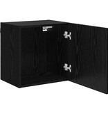VidaXL TV Wandkast Zwart Eiken 40,5x30x40cm Bewerkt hout