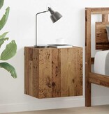 VidaXL TV Wandkast Wandgemonteerd Oud Hout 40,5x30x40cm Bewerkt hout