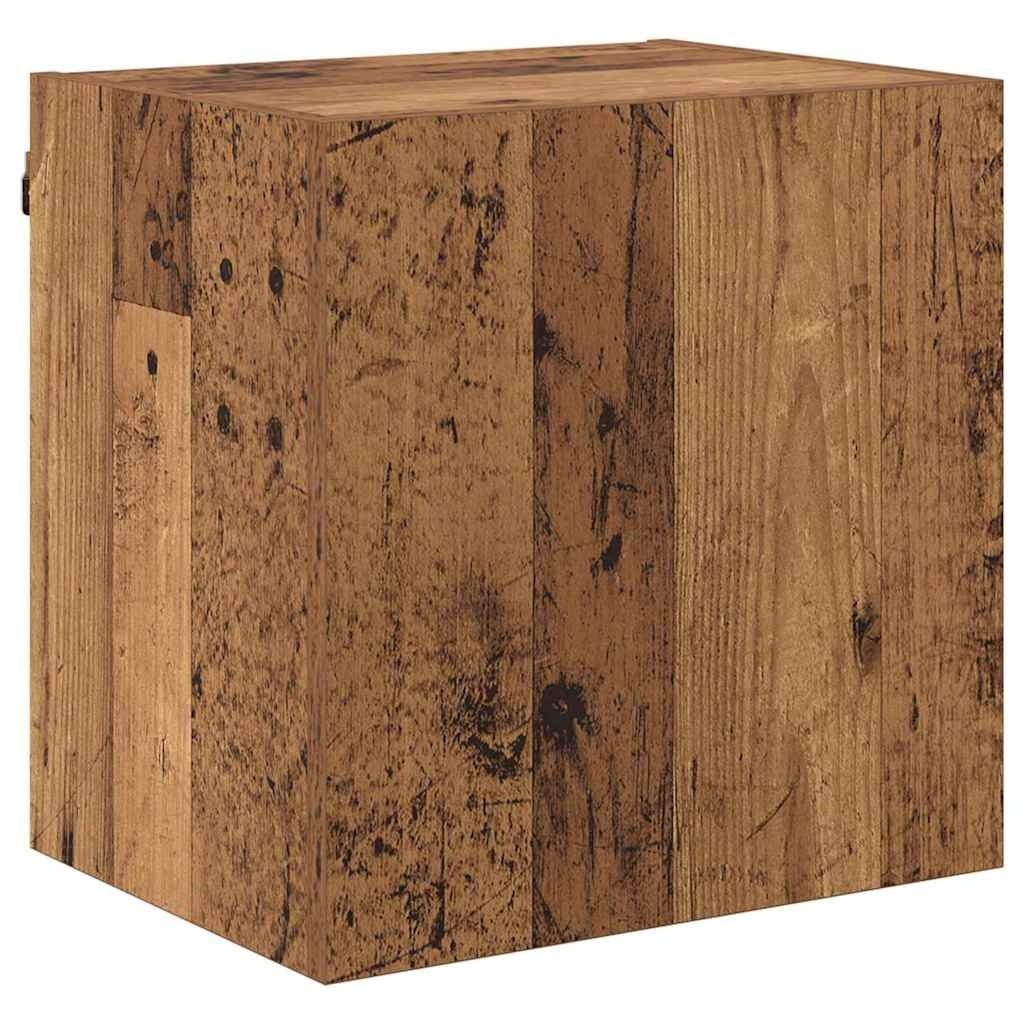 VidaXL TV Wandkast Wandgemonteerd Oud Hout 40,5x30x40cm Bewerkt hout