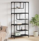 VidaXL Boekenkast Zwart eiken 81 x 36 x 176 cm Bewerkt hout