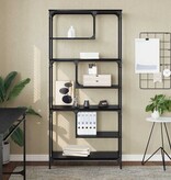 VidaXL Boekenkast Zwart eiken 81 x 36 x 176 cm Bewerkt hout