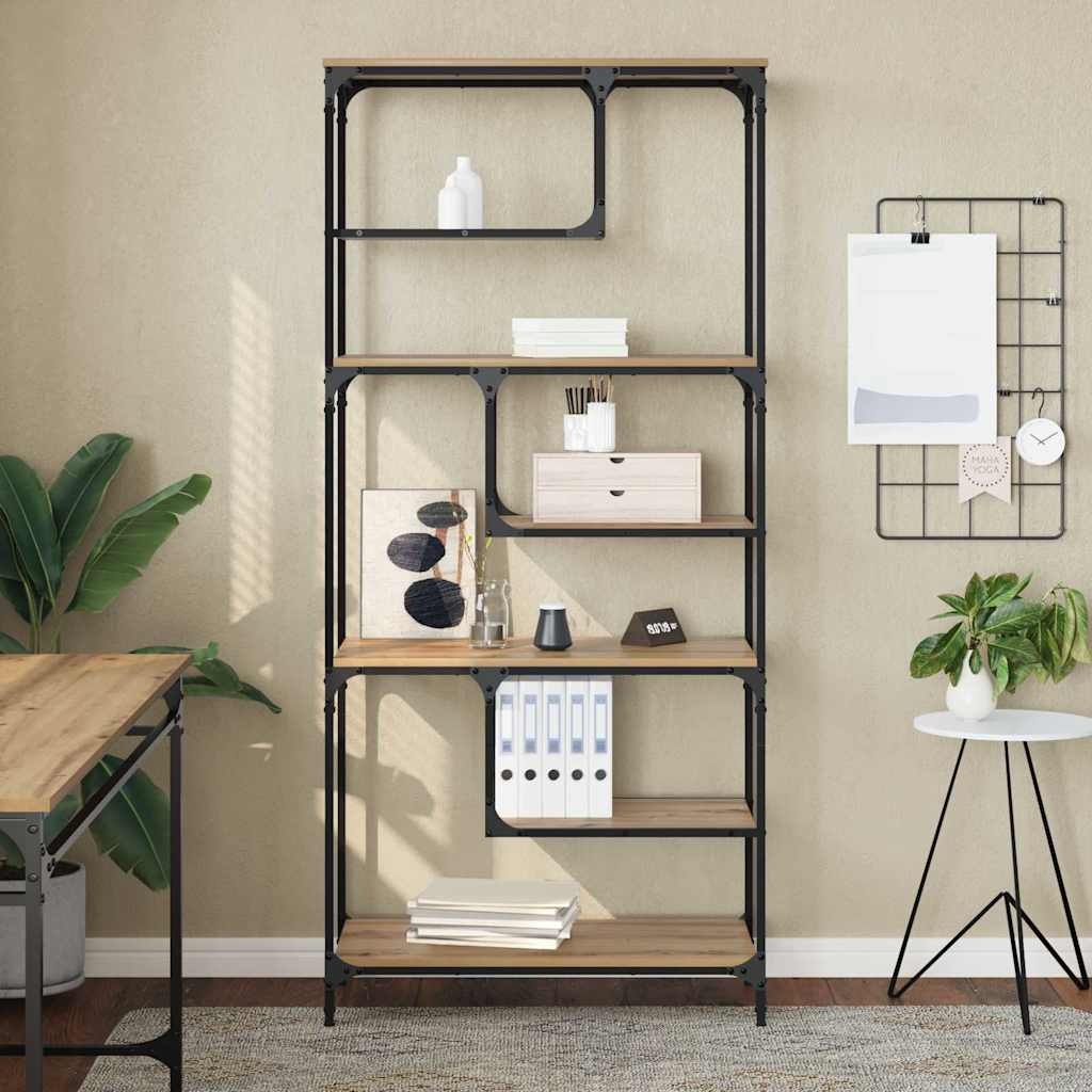 VidaXL Boekenkast artisanaal eikenkleurig 81 x 36 x 176 cm