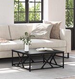 VidaXL Salontafel Zwart eiken 70 x 70 x 30 cm Bewerkt hout