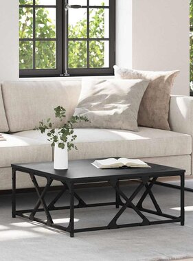 VidaXL Salontafel Zwart eiken 70 x 70 x 30 cm Bewerkt hout