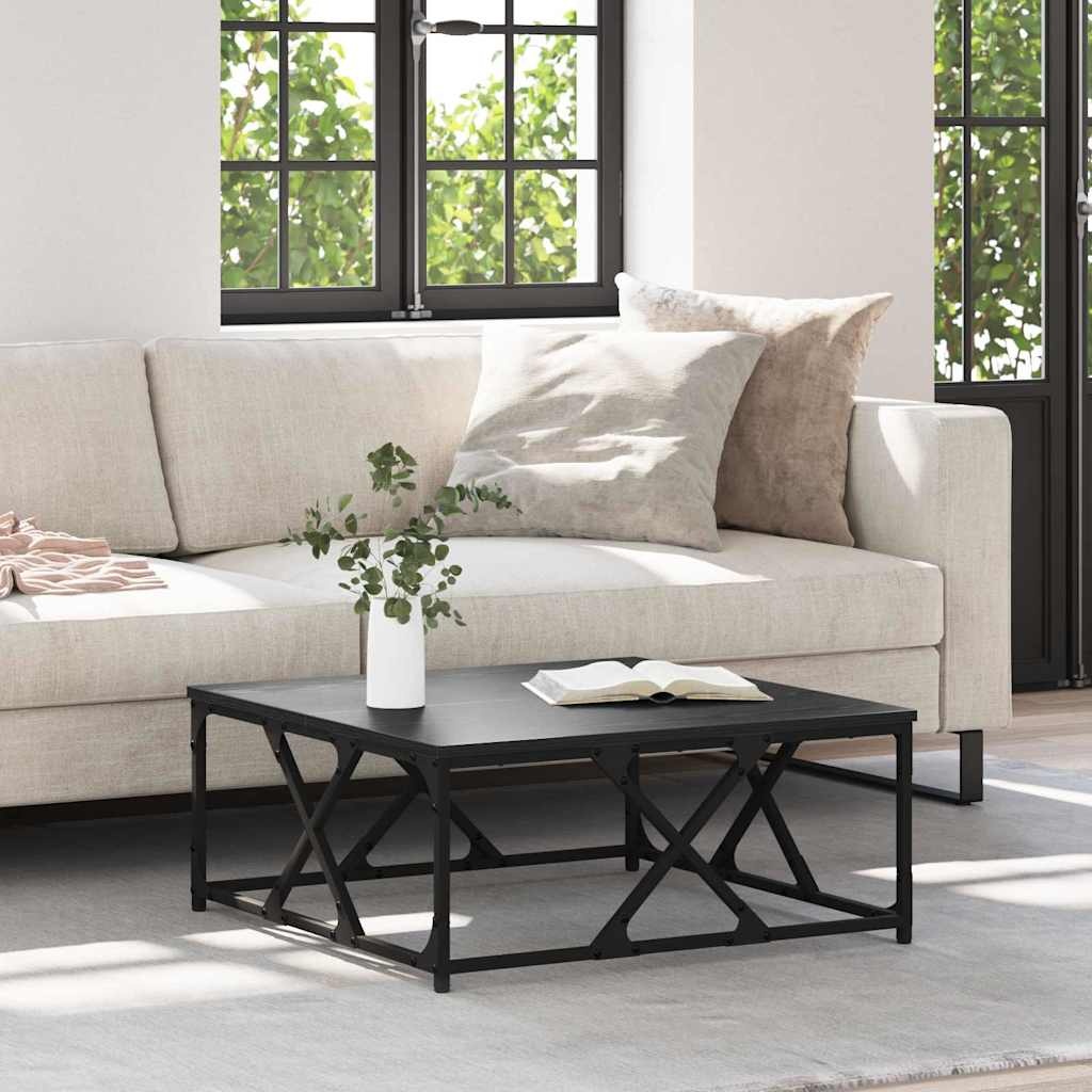 VidaXL Salontafel Zwart eiken 70 x 70 x 30 cm Bewerkt hout