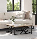 VidaXL Salontafel artisanaal eikenkleurig 70 x 70 x 30 cm Bewerkt hout