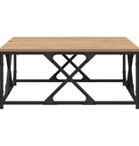 VidaXL Salontafel artisanaal eikenkleurig 70 x 70 x 30 cm Bewerkt hout