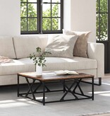 VidaXL Salontafel Oud hout 70 x 70 x 30 cm Bewerkt hout