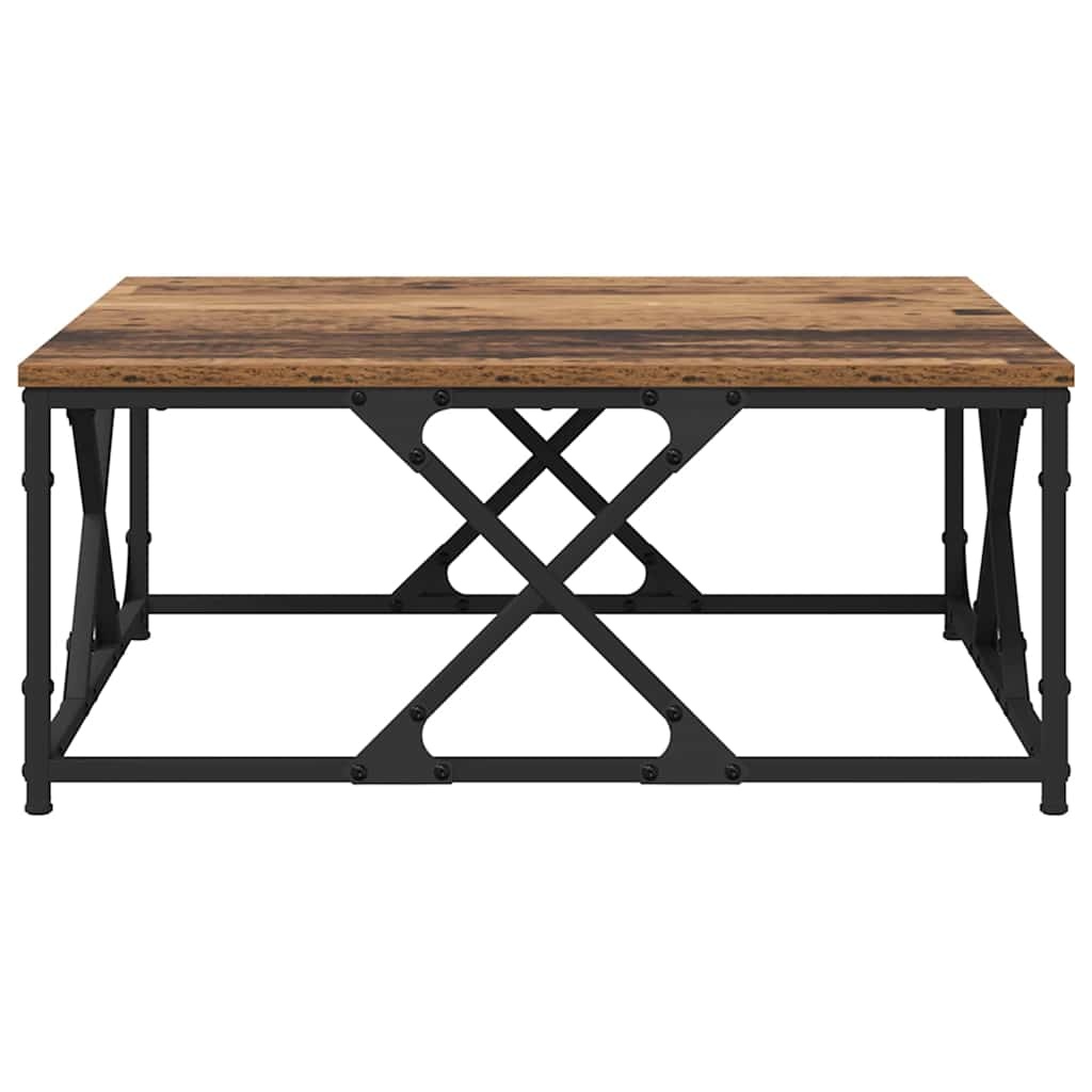 VidaXL Salontafel Oud hout 70 x 70 x 30 cm Bewerkt hout