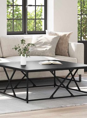 VidaXL Salontafel Zwart eiken 100 x 100 x 40 cm Bewerkt hout