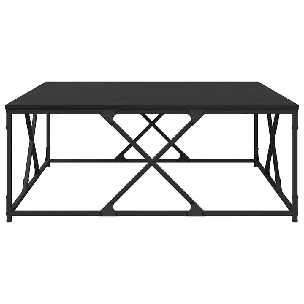 VidaXL Salontafel Zwart eiken 100 x 100 x 40 cm Bewerkt hout