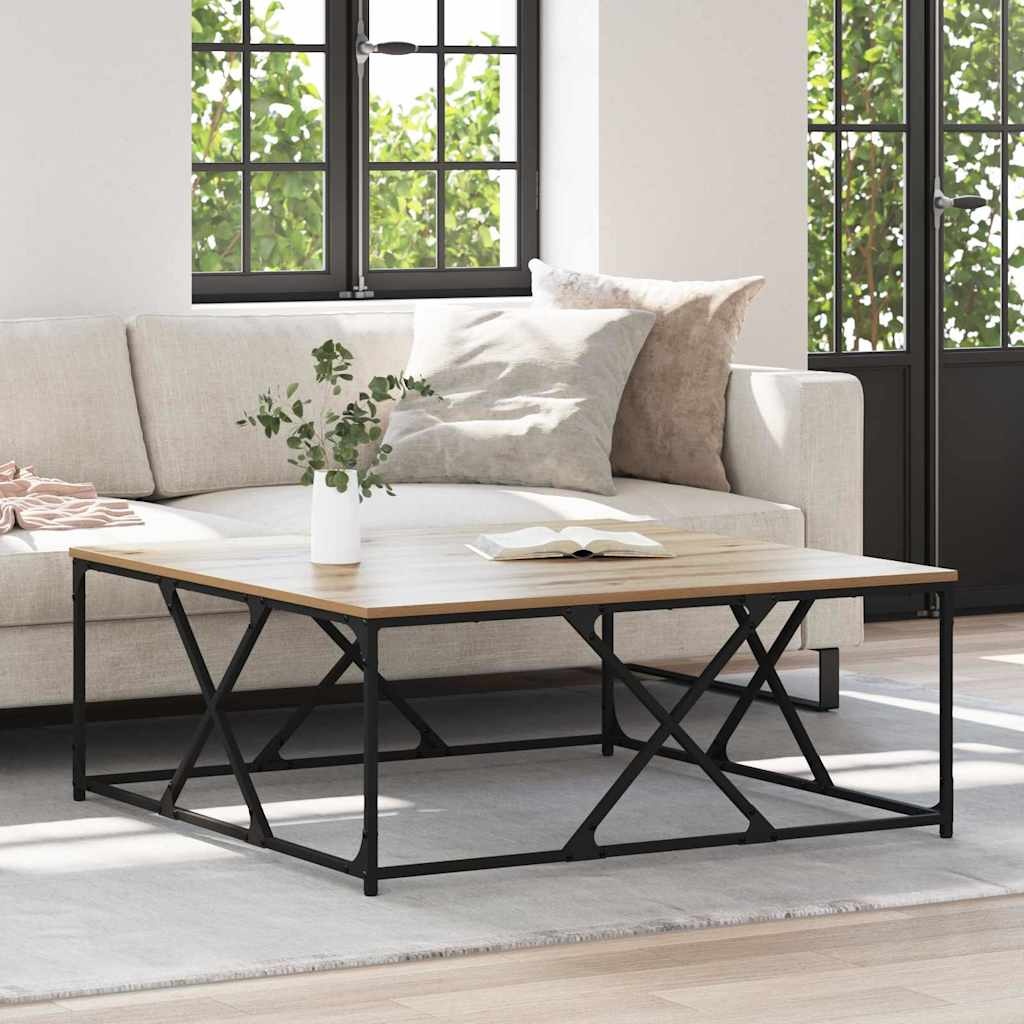 VidaXL Salontafel artisanaal eikenkleurig 100 x 100 x 40 cm