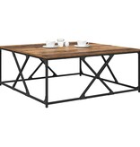 VidaXL Salontafel Oud hout 100 x 100 x 40 cm Bewerkt hout