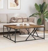 VidaXL Salontafel Oud hout 100 x 100 x 40 cm Bewerkt hout