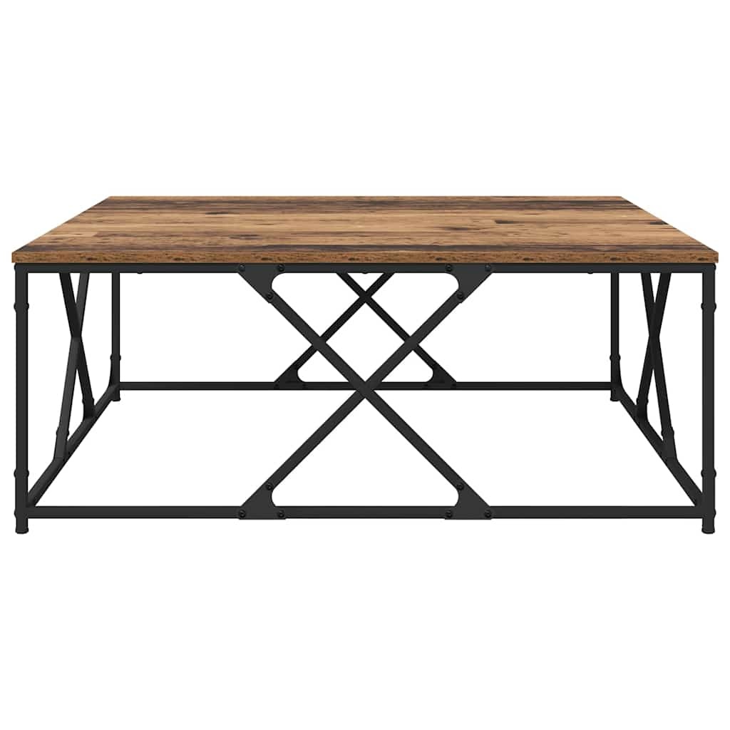 VidaXL Salontafel Oud hout 100 x 100 x 40 cm Bewerkt hout