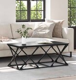 VidaXL Salontafel Zwart eiken 100 x 49 x 40 cm Bewerkt hout