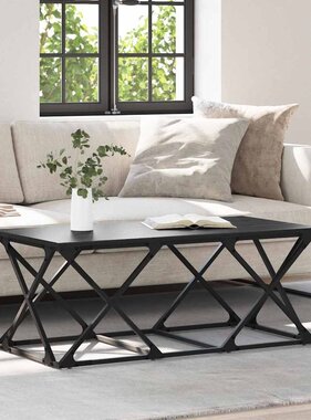 VidaXL Salontafel Zwart eiken 100 x 49 x 40 cm Bewerkt hout