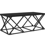 VidaXL Salontafel Zwart eiken 100 x 49 x 40 cm Bewerkt hout