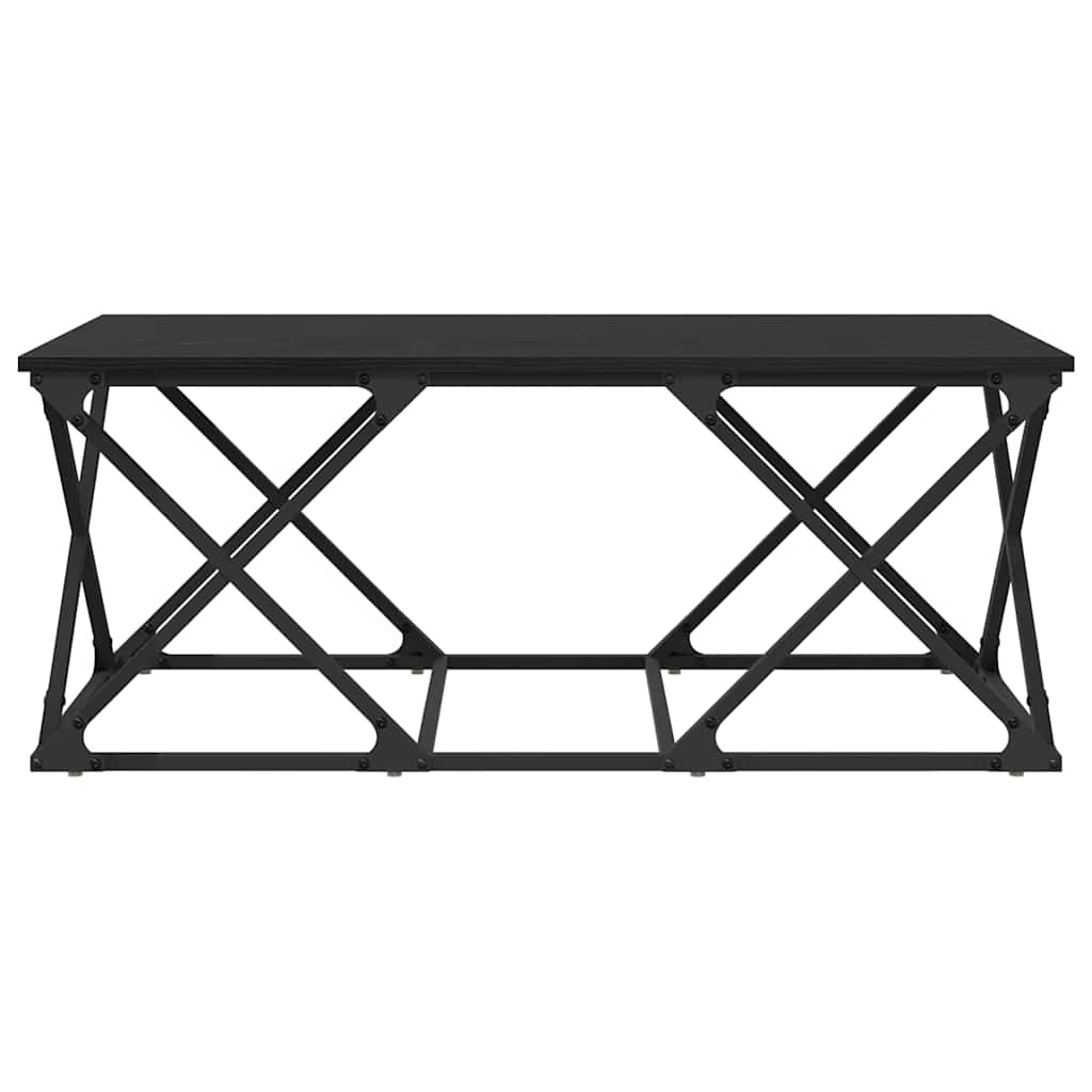 VidaXL Salontafel Zwart eiken 100 x 49 x 40 cm Bewerkt hout