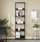 VidaXL Boekenkast Zwart Eiken 50 x 33 x 188,5 cm Bewerkt hout