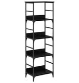 VidaXL Boekenkast Zwart Eiken 50 x 33 x 153 cm Bewerkt hout