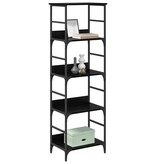VidaXL Boekenkast Zwart Eiken 50 x 33 x 153 cm Bewerkt hout