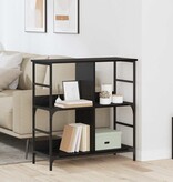 VidaXL Boekenkast Zwart eiken 78,5 x 33 x 82 cm Bewerkt hout