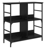 VidaXL Boekenkast Zwart eiken 78,5 x 33 x 82 cm Bewerkt hout