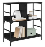 VidaXL Boekenkast Zwart eiken 78,5 x 33 x 82 cm Bewerkt hout