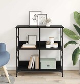 VidaXL Boekenkast Zwart eiken 78,5 x 33 x 82 cm Bewerkt hout