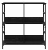 VidaXL Boekenkast Zwart eiken 78,5 x 33 x 82 cm Bewerkt hout