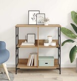 VidaXL Boekenkast artisanaal eikenkleurig 78,5 x 33 x 82 cm