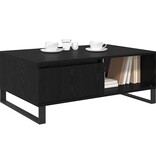 VidaXL Salontafel met lade Zwart eiken 90 x 60 x 35 cm Bewerkt hout