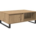 VidaXL Salontafel artisanaal eikenkleurig 90 x 60 x 35 cm Bewerkt hout
